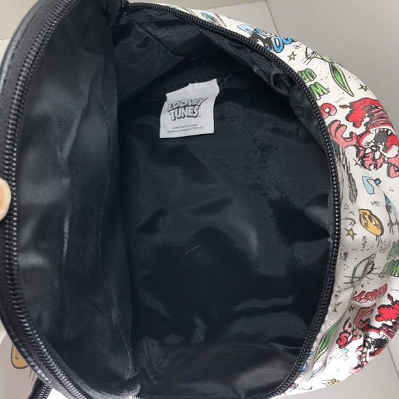 Looney Tunes All Over Print Faux Leather 10.5" Women’s White Mini Backpack. - Picture 9 of 15